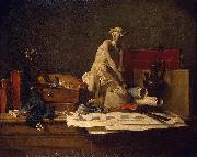 Jean Simeon Chardin Still Life with Attributes of the Arts Spain oil painting artist